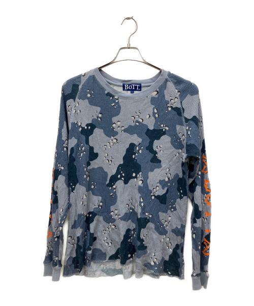 BoTT（ボット）BoTT (ボット) 長袖カットソー ブルー サイズ:Sの古着・服飾アイテム