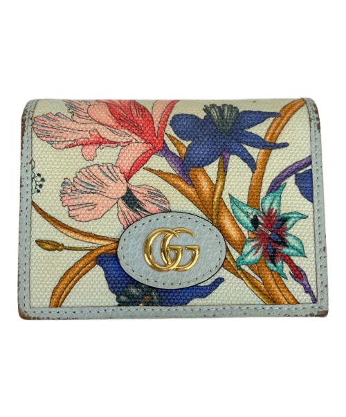 GUCCI（グッチ）GUCCI (グッチ) 3つ折り財布 ブルーの古着・服飾アイテム