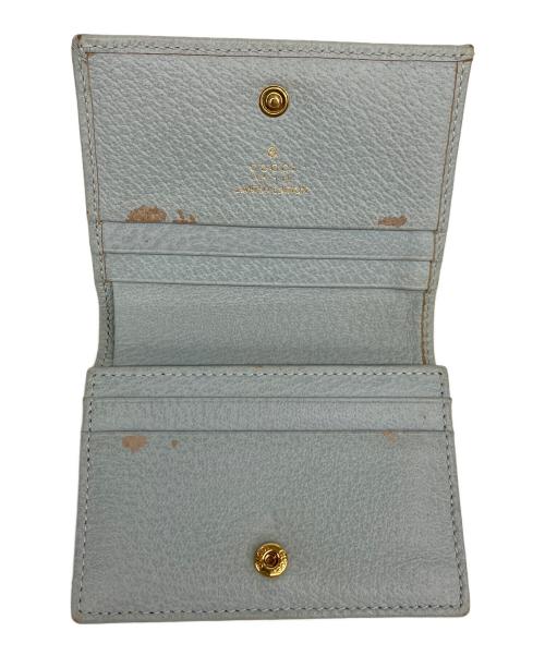 GUCCI（グッチ）GUCCI (グッチ) 3つ折り財布 ブルーの古着・服飾アイテム