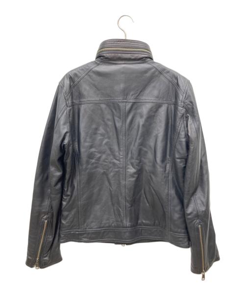 BURBERRY BLACK LABEL（バーバリーブラックレーベル）BURBERRY BLACK LABEL (バーバリーブラックレーベル) レザージャケット ブラック サイズ:Mの古着・服飾アイテム