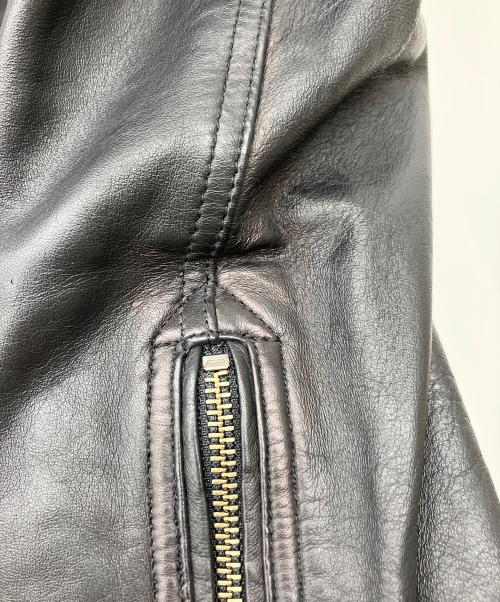 BURBERRY BLACK LABEL（バーバリーブラックレーベル）BURBERRY BLACK LABEL (バーバリーブラックレーベル) レザージャケット ブラック サイズ:Mの古着・服飾アイテム
