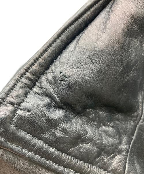 BURBERRY BLACK LABEL（バーバリーブラックレーベル）BURBERRY BLACK LABEL (バーバリーブラックレーベル) レザージャケット ブラック サイズ:Mの古着・服飾アイテム