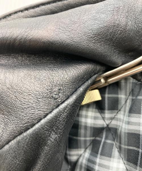 BURBERRY BLACK LABEL（バーバリーブラックレーベル）BURBERRY BLACK LABEL (バーバリーブラックレーベル) レザージャケット ブラック サイズ:Mの古着・服飾アイテム