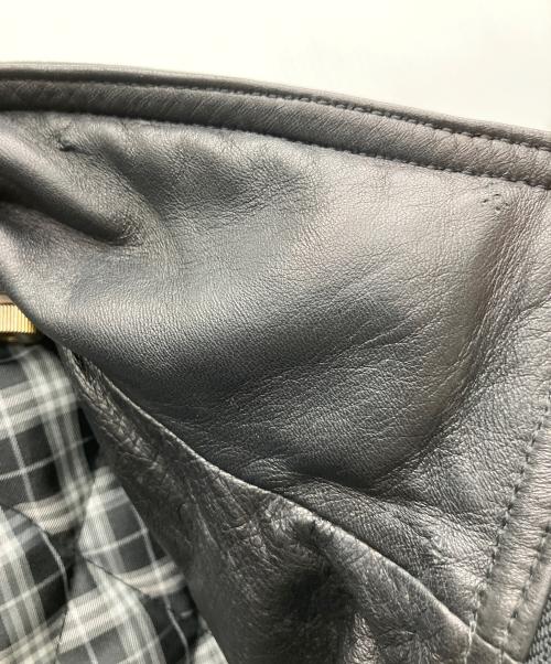 BURBERRY BLACK LABEL（バーバリーブラックレーベル）BURBERRY BLACK LABEL (バーバリーブラックレーベル) レザージャケット ブラック サイズ:Mの古着・服飾アイテム