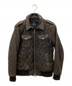 BURBERRY BLACK LABELバーバリーブラックレーベル）の古着「レザージャケット」｜ブラウン