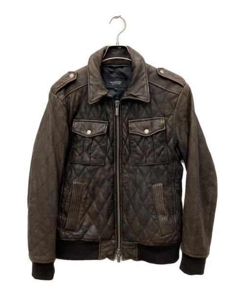 BURBERRY BLACK LABEL（バーバリーブラックレーベル）BURBERRY BLACK LABEL (バーバリーブラックレーベル) レザージャケット ブラウン サイズ:Mの古着・服飾アイテム