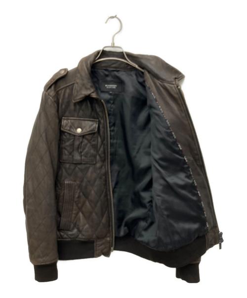 BURBERRY BLACK LABEL（バーバリーブラックレーベル）BURBERRY BLACK LABEL (バーバリーブラックレーベル) レザージャケット ブラウン サイズ:Mの古着・服飾アイテム