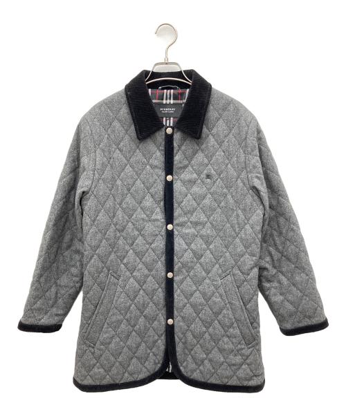 BURBERRY BLACK LABEL（バーバリーブラックレーベル）BURBERRY BLACK LABEL (バーバリーブラックレーベル) キルティングジャケット グレー×ブラック サイズ:Mの古着・服飾アイテム