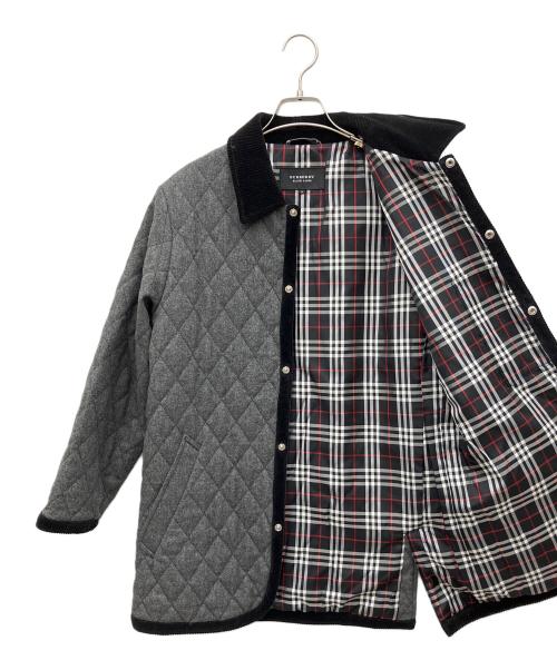 BURBERRY BLACK LABEL（バーバリーブラックレーベル）BURBERRY BLACK LABEL (バーバリーブラックレーベル) キルティングジャケット グレー×ブラック サイズ:Mの古着・服飾アイテム