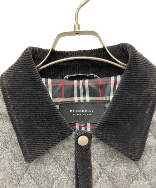 BURBERRY BLACK LABEL（バーバリーブラックレーベル）BURBERRY BLACK LABEL (バーバリーブラックレーベル) キルティングジャケット グレー×ブラック サイズ:Mの古着・服飾アイテム