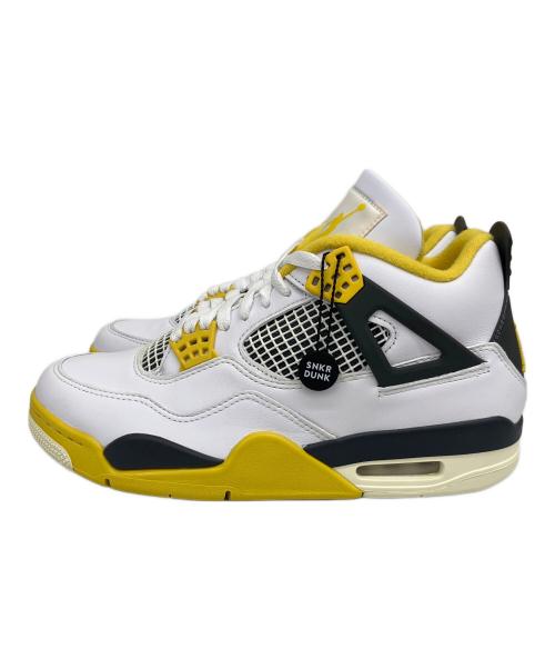 NIKE（ナイキ）NIKE (ナイキ) AIR JORDAN 4 RETRO ホワイト×イエロー サイズ:27の古着・服飾アイテム