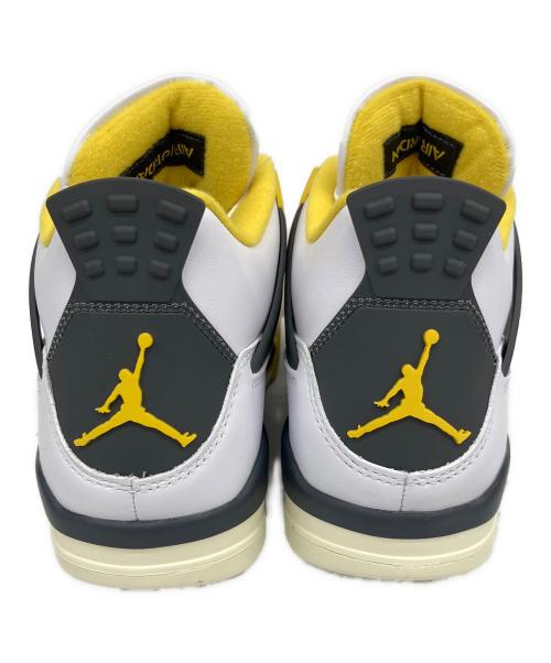 NIKE（ナイキ）NIKE (ナイキ) AIR JORDAN 4 RETRO ホワイト×イエロー サイズ:27の古着・服飾アイテム