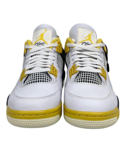 NIKE（ナイキ）NIKE (ナイキ) AIR JORDAN 4 RETRO ホワイト×イエロー サイズ:27の古着・服飾アイテム