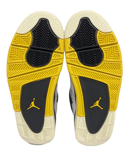 NIKE（ナイキ）NIKE (ナイキ) AIR JORDAN 4 RETRO ホワイト×イエロー サイズ:27の古着・服飾アイテム