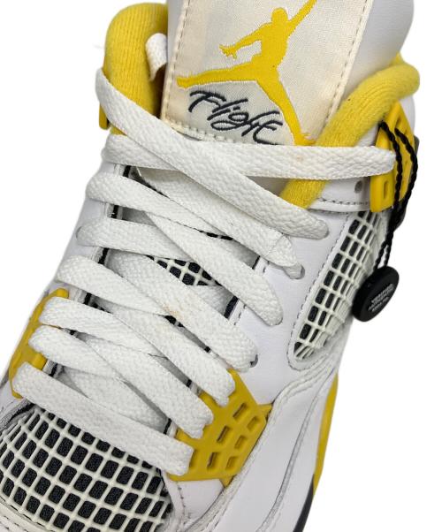 NIKE（ナイキ）NIKE (ナイキ) AIR JORDAN 4 RETRO ホワイト×イエロー サイズ:27の古着・服飾アイテム
