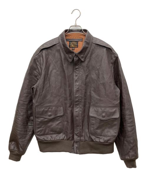 MORGAN MEMPHIS BELLE（モーガン メンフィス ベル）MORGAN MEMPHIS BELLE (モーガン メンフィス ベル) TYPE-A-2レザージャケット ブラウン サイズ:46の古着・服飾アイテム