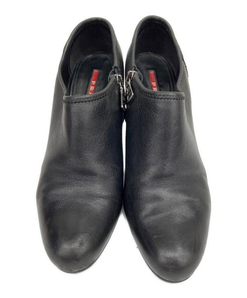 PRADA（プラダ）PRADA (プラダ) レザーショートブーツ ブラック サイズ:37の古着・服飾アイテム
