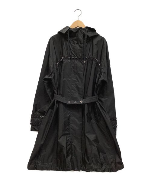 MONCLER（モンクレール）MONCLER (モンクレール) スタッズナイロンコート ブラックの古着・服飾アイテム