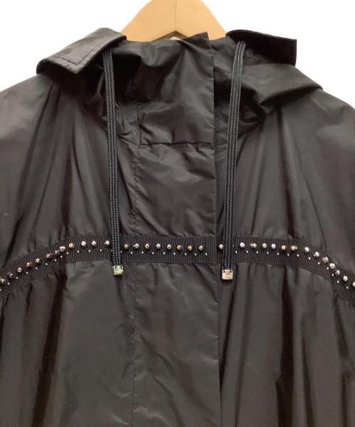 MONCLER（モンクレール）MONCLER (モンクレール) スタッズナイロンコート ブラックの古着・服飾アイテム