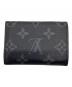 LOUIS VUITTON (ルイ ヴィトン) 3つ折り財布 ブラック×グレー：28000円
