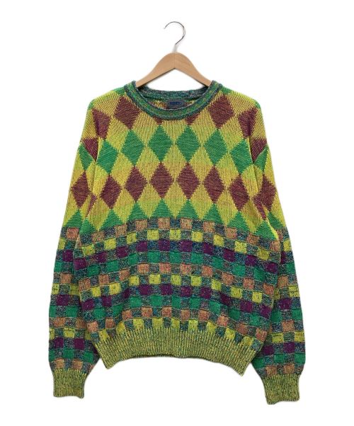 KENZO（ケンゾー）KENZO (ケンゾー) ニット イエロー×パープル サイズ:表記無しの古着・服飾アイテム