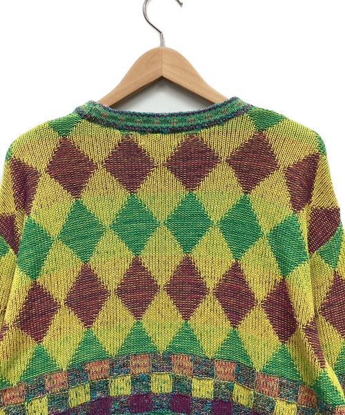 KENZO（ケンゾー）KENZO (ケンゾー) ニット イエロー×パープル サイズ:表記無しの古着・服飾アイテム