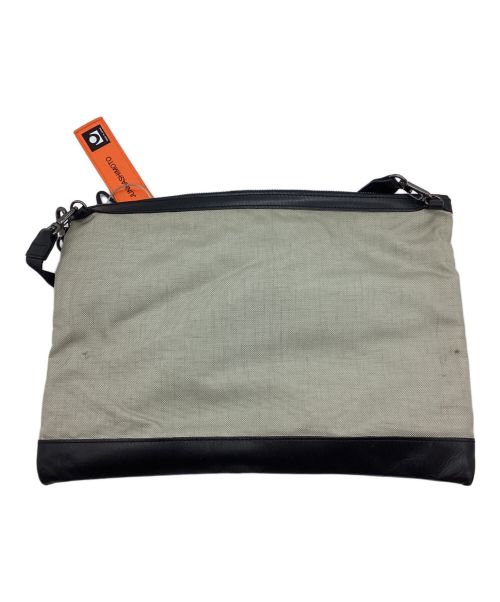 Junhashimoto（ジュンハシモト）Junhashimoto (ジュンハシモト) クラッチバッグ グレー×ブラックの古着・服飾アイテム