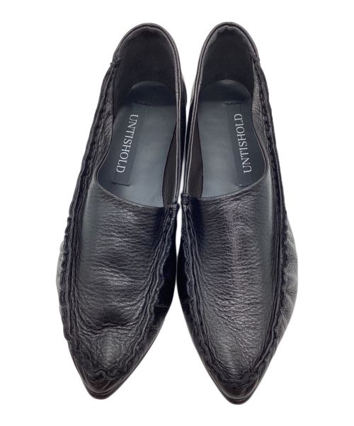 UNTISHOLD（アンチショルド）UNTISHOLD (アンチショルド) フラットパンプス ブラック サイズ:38の古着・服飾アイテム