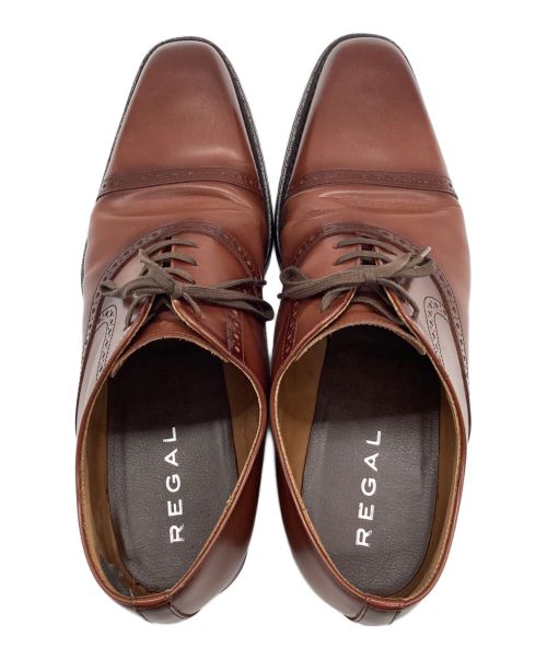 REGAL（リーガル）REGAL (リーガル) ストレートチップシューズ ブラウン サイズ:25　1/2の古着・服飾アイテム
