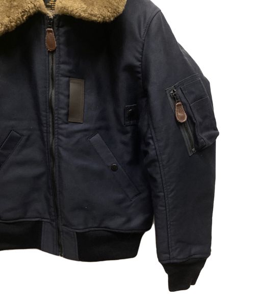 HOUSTON（ヒューストン）HOUSTON (ヒューストン) フライトジャケット ネイビー サイズ:Sの古着・服飾アイテム