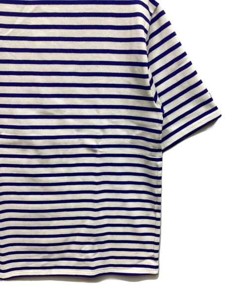SAINT JAMES（セントジェームス）SAINT JAMES (セントジェームス) BEAMS (ビームス) ボーダーカットソー ホワイト×ブルー サイズ:6 未使用品の古着・服飾アイテム