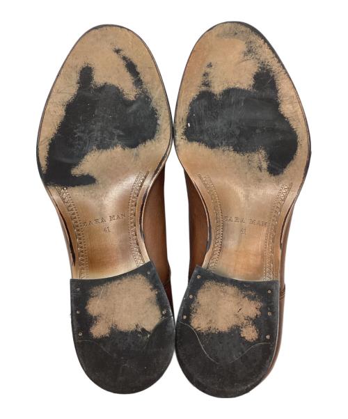 ZARA（ザラ）ZARA (ザラ) ストレートチップシューズ ブラウン サイズ:26.5の古着・服飾アイテム