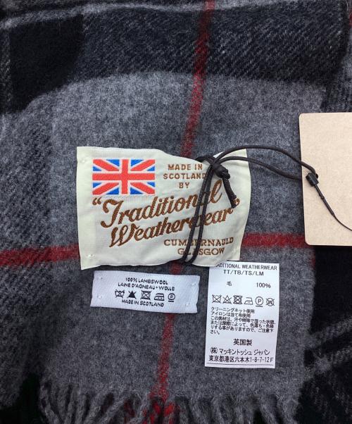Traditional Weatherwear（トラディショナルウェザーウェア）Traditional Weatherwear (トラディショナルウェザーウェア) ウールマフラー グレー×レッド 未使用品の古着・服飾アイテム