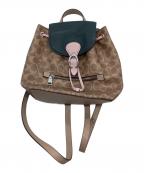 COACHコーチ）の古着「リュック」｜ベージュ×ピンク