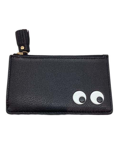 ANYA HINDMARCH（アニヤ・ハインドマーチ）ANYA HINDMARCH (アニヤハインドマーチ) ジップカードケース ブラックの古着・服飾アイテム