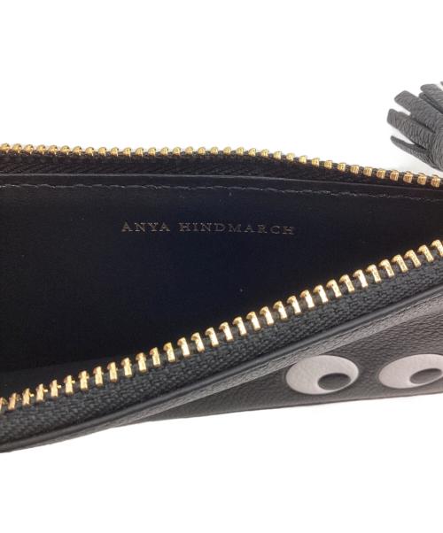 ANYA HINDMARCH（アニヤ・ハインドマーチ）ANYA HINDMARCH (アニヤハインドマーチ) ジップカードケース ブラックの古着・服飾アイテム