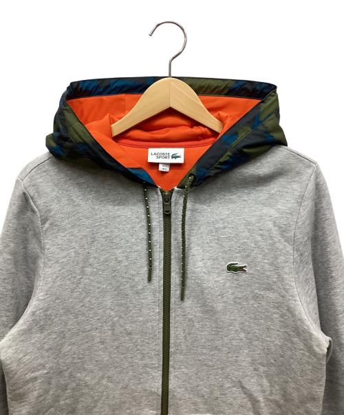 LACOSTE SPORT（ラコステスポーツ）LACOSTE SPORT (ラコステスポーツ) 裏起毛ジップパーカー グレー サイズ:US Sの古着・服飾アイテム