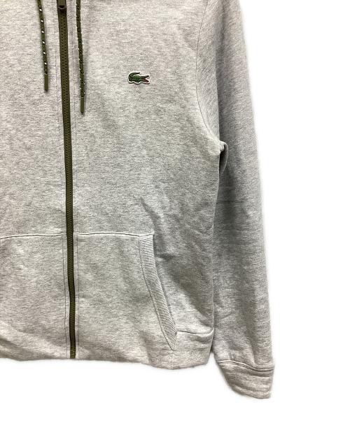 LACOSTE SPORT（ラコステスポーツ）LACOSTE SPORT (ラコステスポーツ) 裏起毛ジップパーカー グレー サイズ:US Sの古着・服飾アイテム