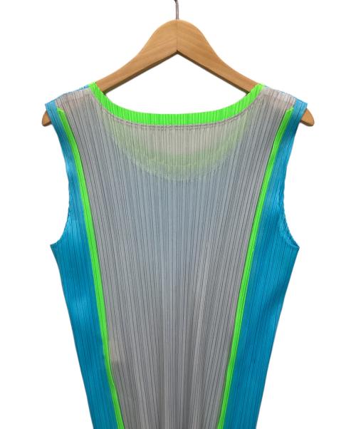 PLEATS PLEASE（プリーツプリーズ）PLEATS PLEASE (プリーツプリーズ) ノースリーブカットソー ブルー サイズ:表記なしの古着・服飾アイテム