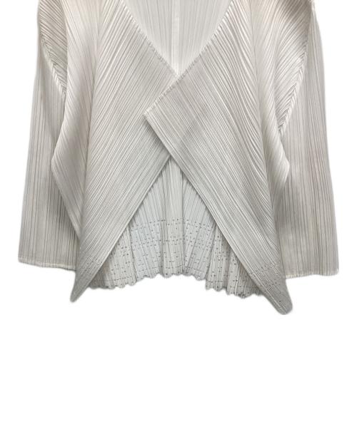PLEATS PLEASE（プリーツプリーズ）PLEATS PLEASE (プリーツプリーズ) カーディガン ホワイト サイズ:表記なしの古着・服飾アイテム
