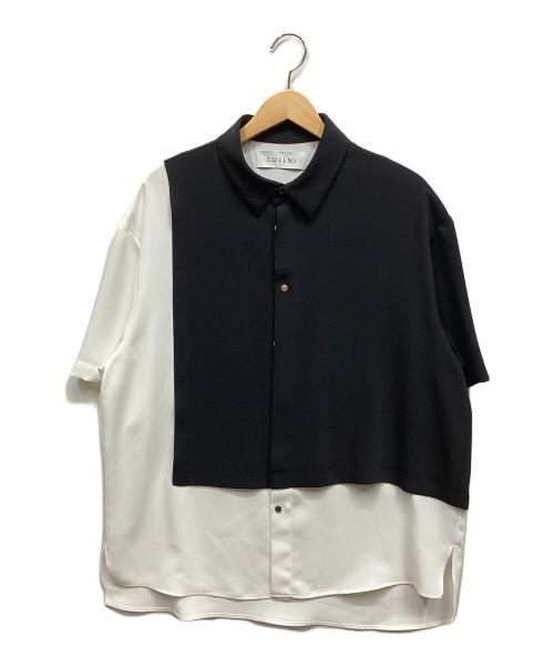 CULLNI（クルニ）CULLNI (クルニ) ドッキングシャツ ブラック×ホワイト サイズ:1の古着・服飾アイテム