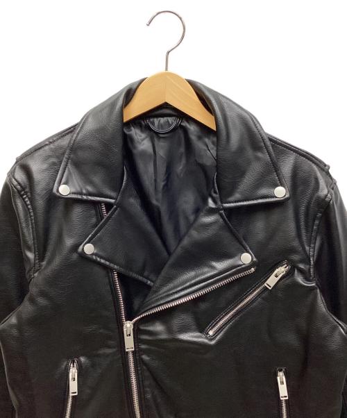 ZARA（ザラ）ZARA (ザラ) フェイクレザージャケット ブラック サイズ:USA Mの古着・服飾アイテム