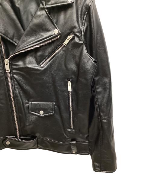 ZARA（ザラ）ZARA (ザラ) フェイクレザージャケット ブラック サイズ:USA Mの古着・服飾アイテム
