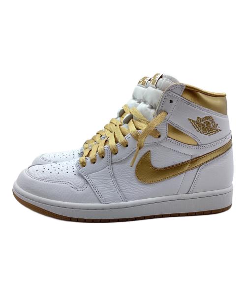 NIKE（ナイキ）NIKE (ナイキ) スニーカー ホワイト×ゴールド サイズ:27.5の古着・服飾アイテム