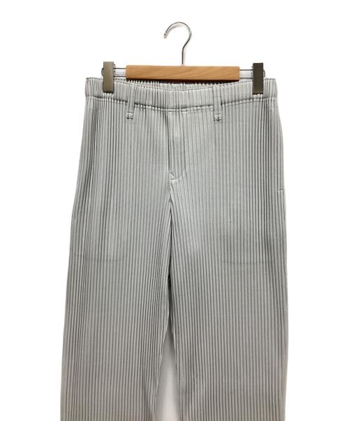 HOMME PLISSE ISSEY MIYAKE（オム プリッセ イッセイ ミヤケ）HOMME PLISSE ISSEY MIYAKE (オムプリッセ イッセイ ミヤケ) プリーツパンツ ライトグレー サイズ:2の古着・服飾アイテム