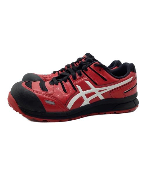 asics（アシックス）asics (アシックス) 安全靴 レッド×ブラック サイズ:25.5の古着・服飾アイテム
