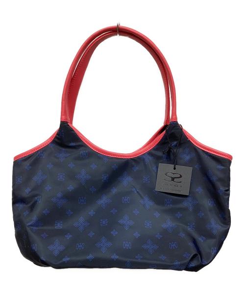 SAVOY（サボイ）SAVOY (サボイ) トートバッグ ネイビー×ピンクの古着・服飾アイテム