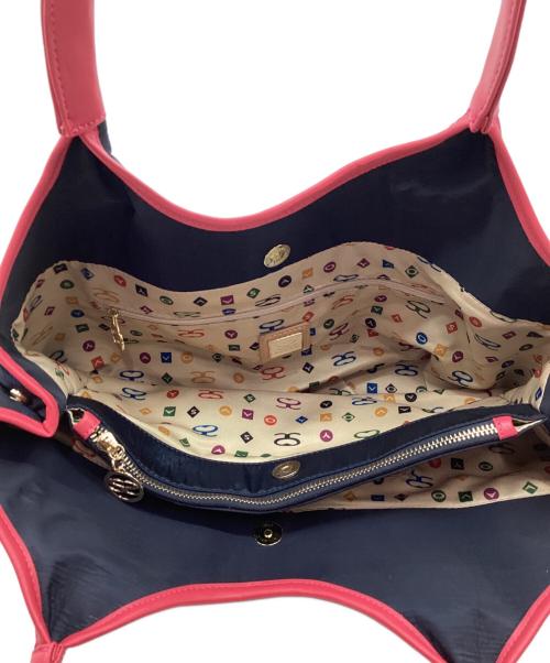 SAVOY（サボイ）SAVOY (サボイ) トートバッグ ネイビー×ピンクの古着・服飾アイテム