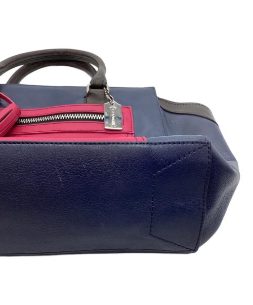 COACH（コーチ）COACH (コーチ) トートバッグ ネイビー×ピンクの古着・服飾アイテム