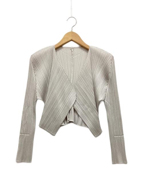 PLEATS PLEASE（プリーツプリーズ）PLEATS PLEASE (プリーツプリーズ) カーディガン グレー サイズ:3の古着・服飾アイテム